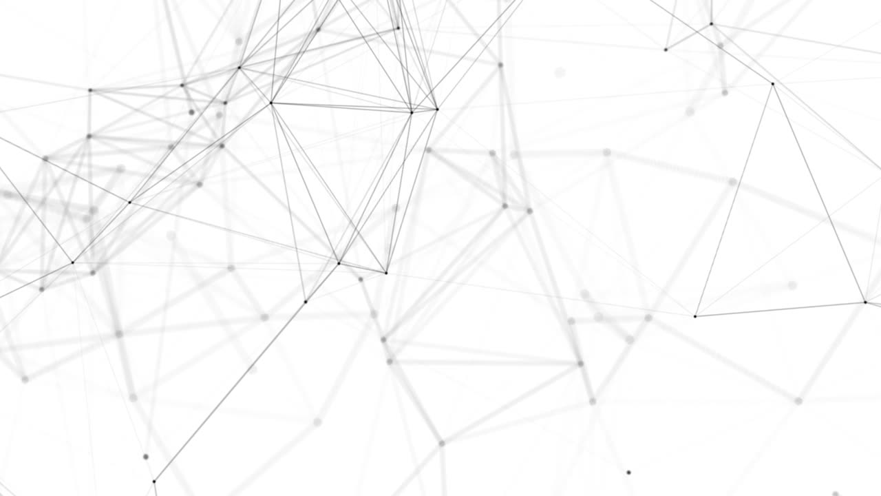 Plexus fantasy abstract technology. Abstract geometric background with moving lines, dots and triangles. Science. Medicine and technology. Loop animations