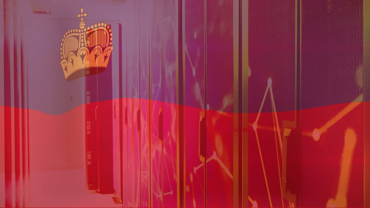 리히텐슈타인 발의 애니메이션 및 컴퓨터 서버를 통해 디지털 데이터 처리