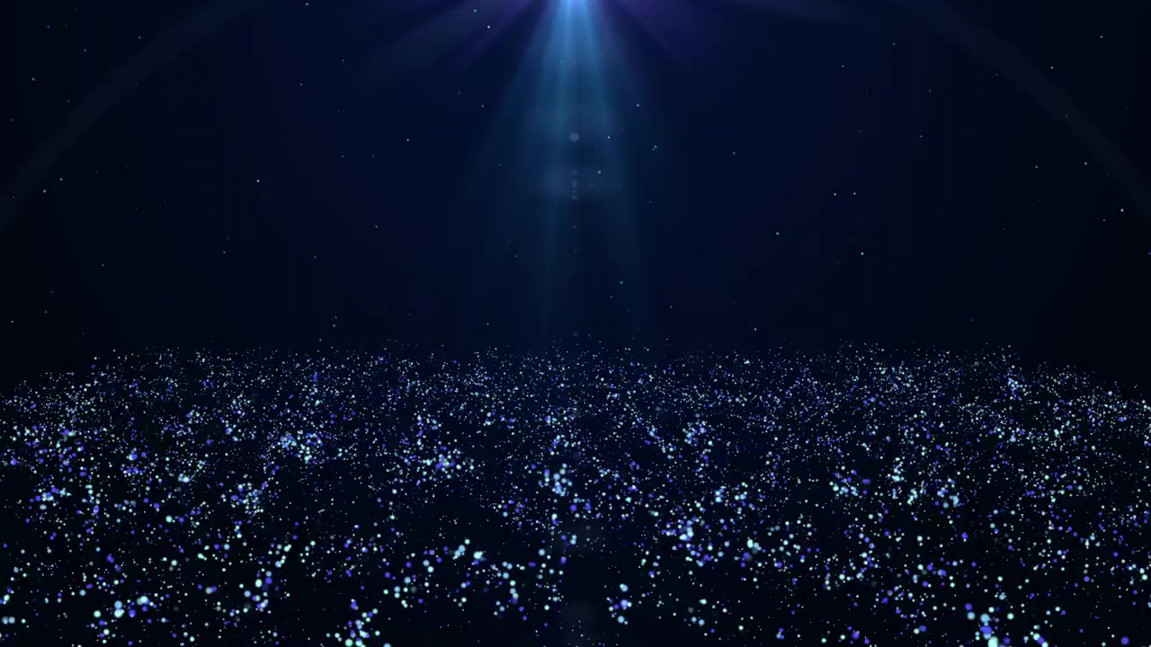 光る青い粒子と光線の抽象的な背景