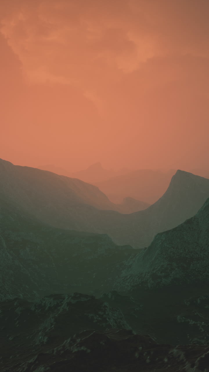 el colorido atardecer del valle de la montaña