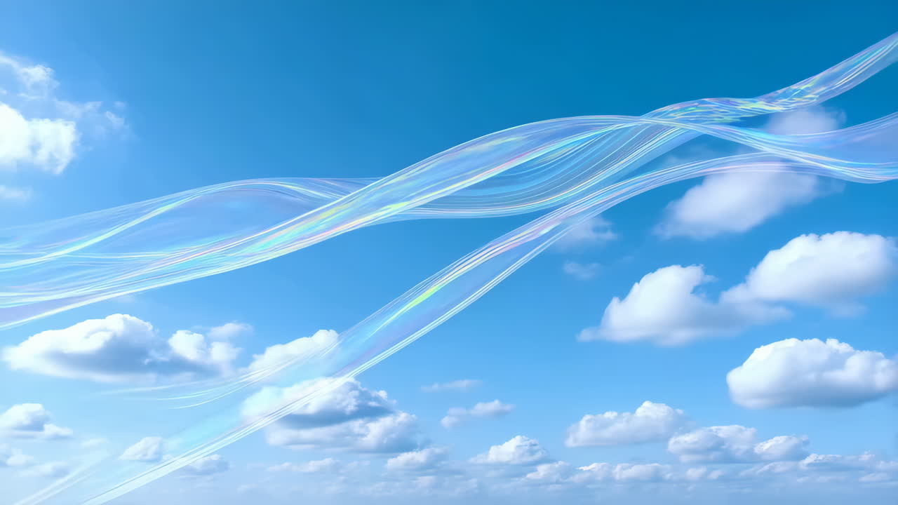 Dreamy Abstract Waves in the Sky