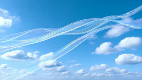Dreamy Abstract Waves in the Sky