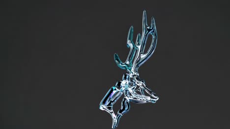 abstract glass deer head sculpture