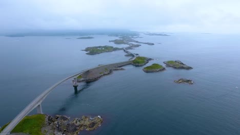 atlantic ocean road aerial footage norway