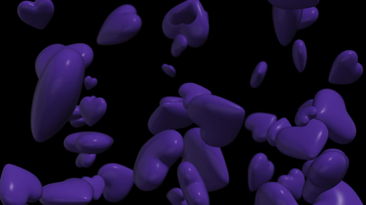 Hearts falling rain 4K