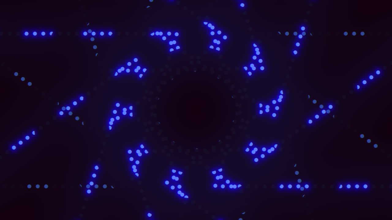 Punti geometrici con luce blu neon