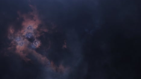dark clouds and thunderstorms in the sky