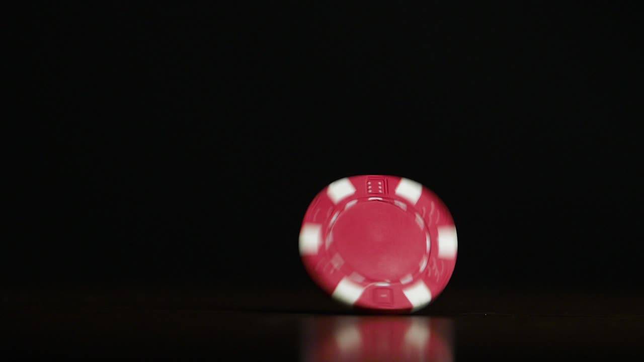 Spinning Red Poker Chip