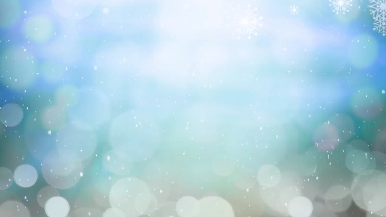 schneefall mit bokeh-licht weihnachtskreisen