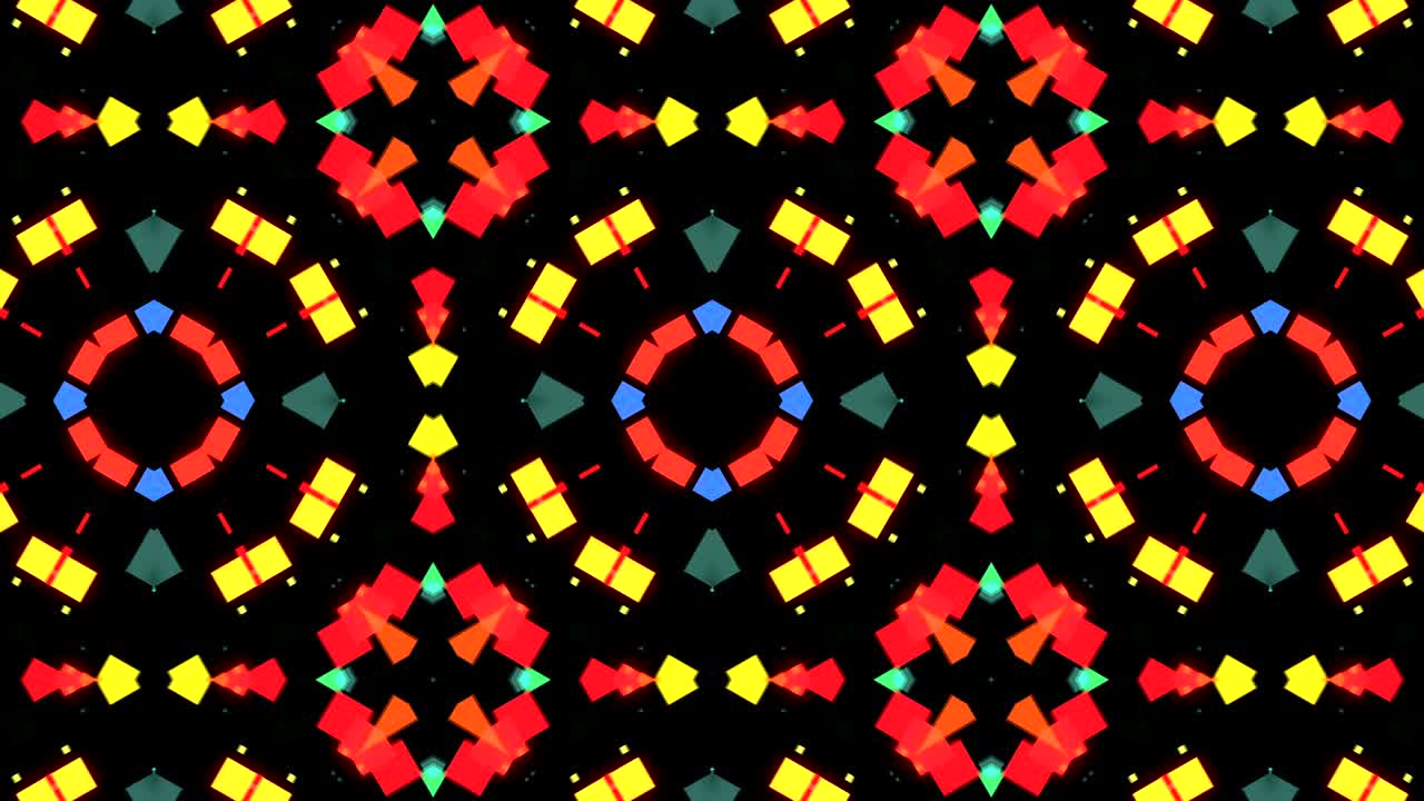 fondo de video caleidoscópico colorido. telón de fondo abstracto