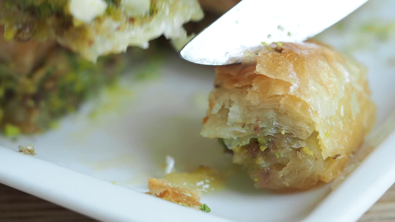 un primer plano de la baklava