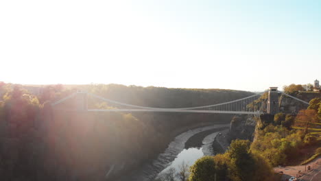 Aerial:-Shot-of-Clifton-Suspension-Bridge-Sunny