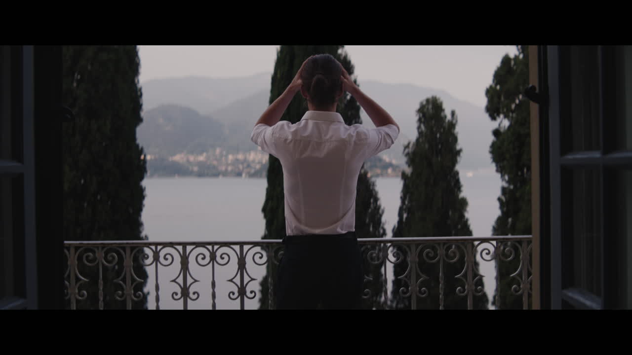 Man on a Balcony with a View