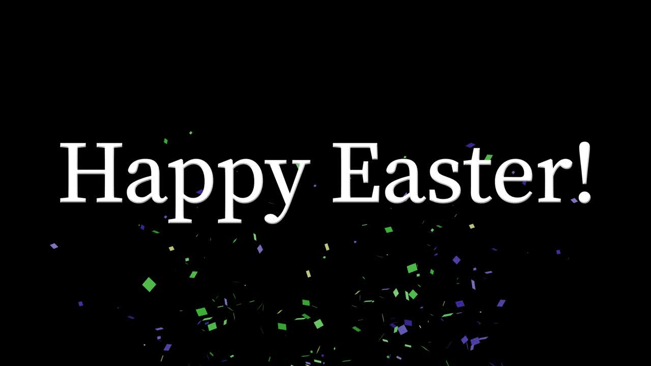 행복한 부활절 이벤트 텍스트 애니메이션 모션 그래픽