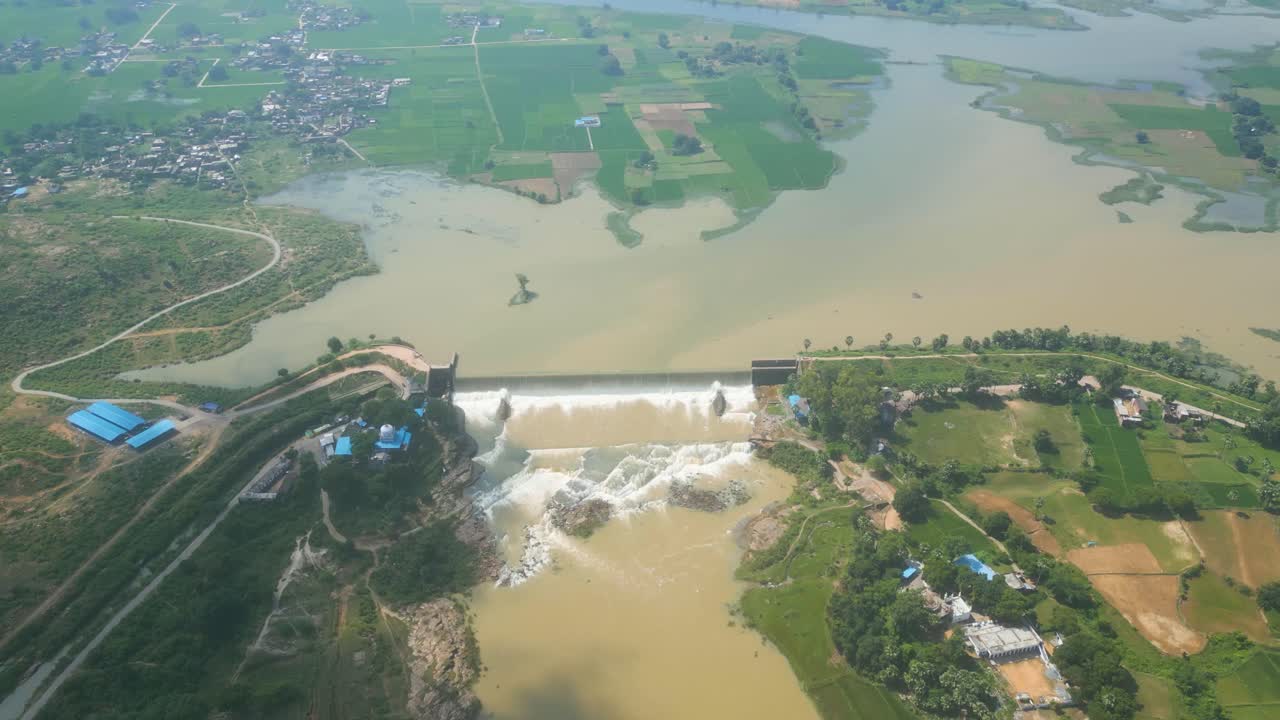 Waterfall Rajdari Devdari and Latif Shah Dam Aerial View