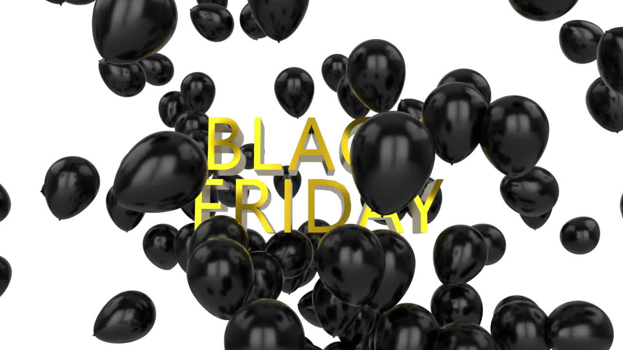 gráfico de viernes negro con globos en blanco