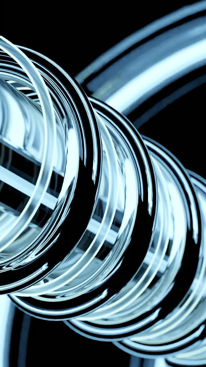 Abstract Glowing Spiral Rings