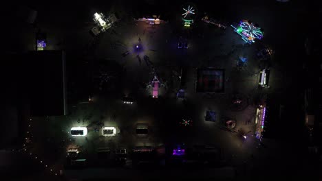 Bulkley-Valley-Fairground-Top-Down-View-Overhead-with-an-Aerial-Drone-at-Night