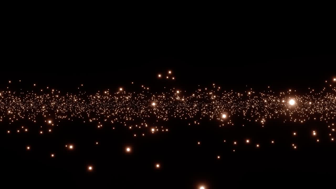 Abstract motion background shining gold particles. Shimmering Glittering Particles With Bokeh. Motion graphics