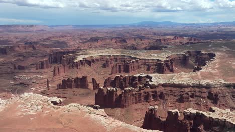 august 2023 - 4k aerial of the needles in canyonlands national park, utah, usa