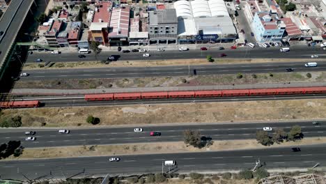 Luftaufnahme-U-Bahn-Cdmx,-Metropolregion-&quot;Bundesstaat-Mexiko