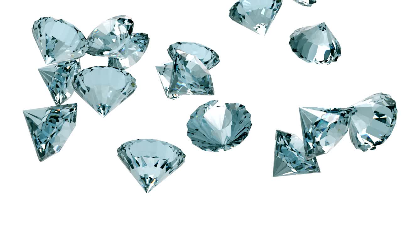 천천히 떨어지는 다이아몬드는  바탕에 고립되어 있습니다.