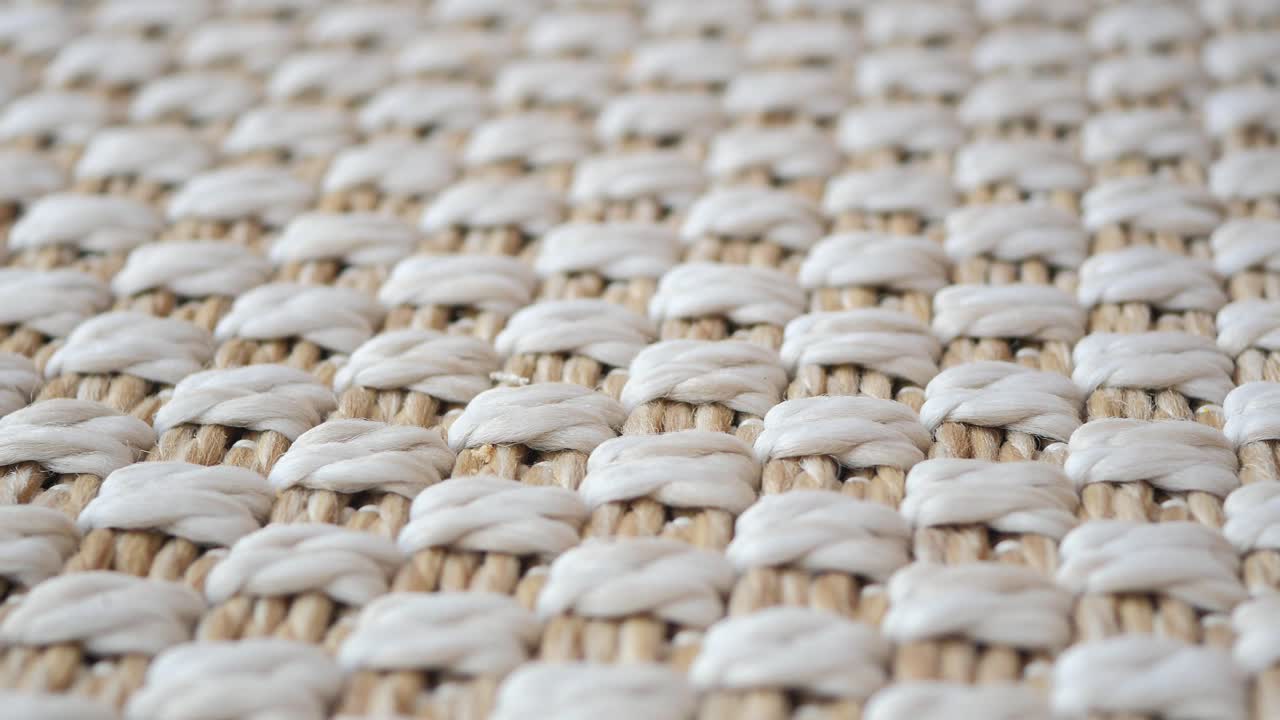 Close-up of a Woven Rug Texture