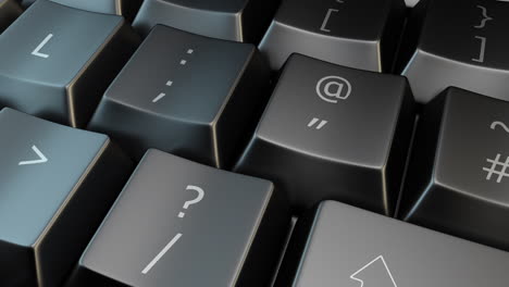 a fly over of a black-grey keyboard, starting near the a button and ending on the &quot;enter&quot; button