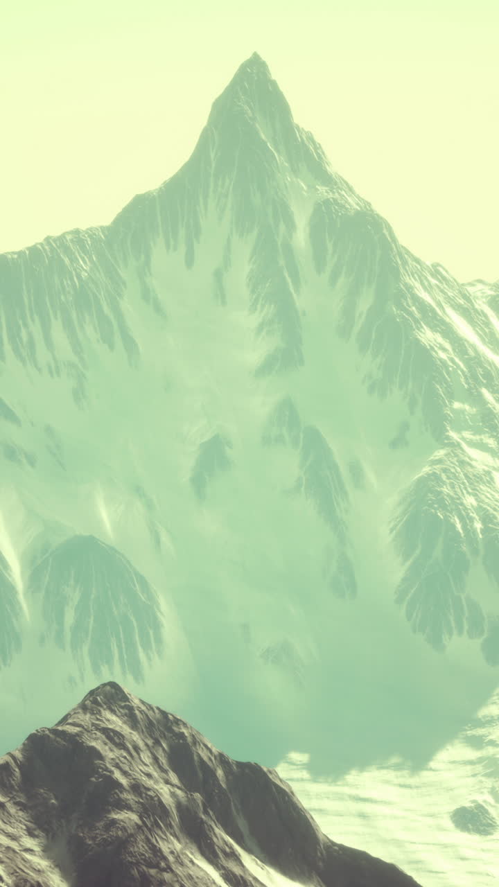 눈 인 웅장한 산들