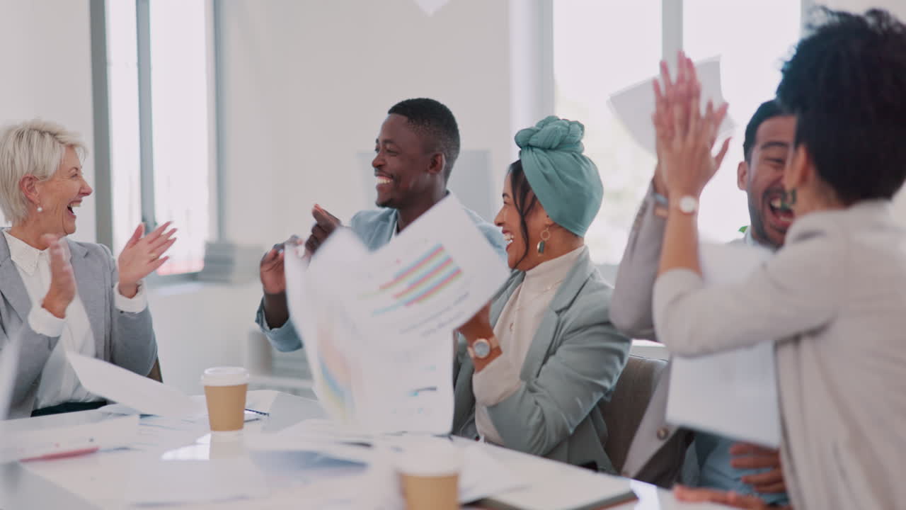 Business people, throwing paper