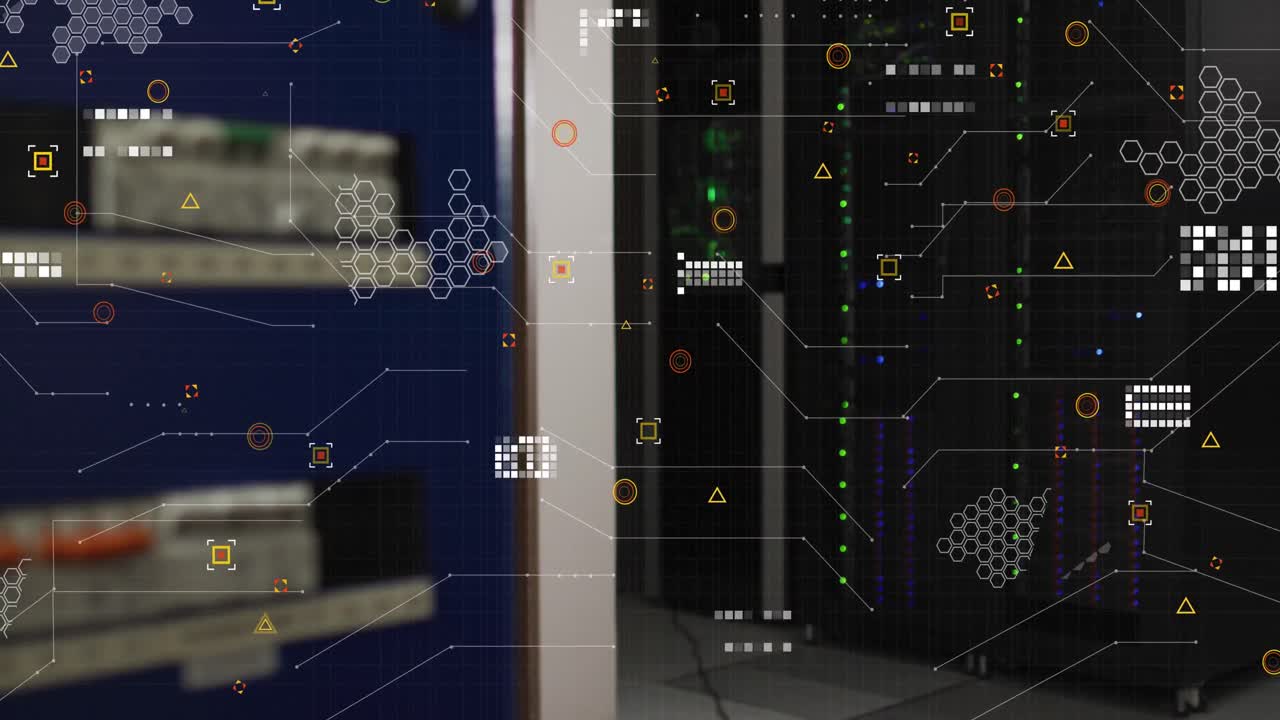 Animation of data processing over computer servers
