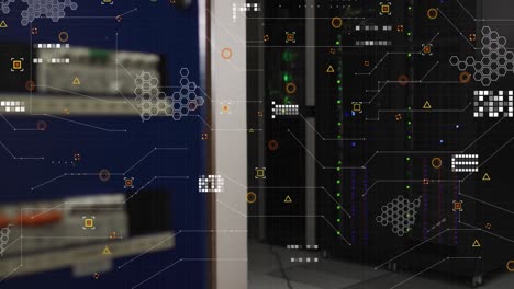 animation of data processing over computer servers