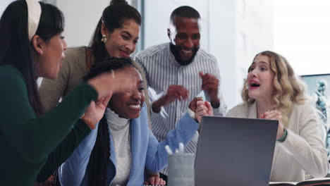 successful business team celebrating achievement