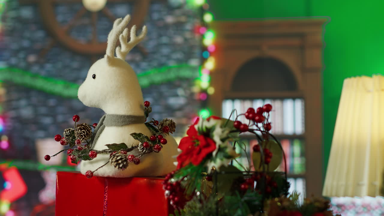 그린 스크린에서 크리스마스 장식