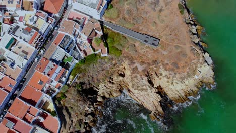 Drone-top-shot-of-coastline.-