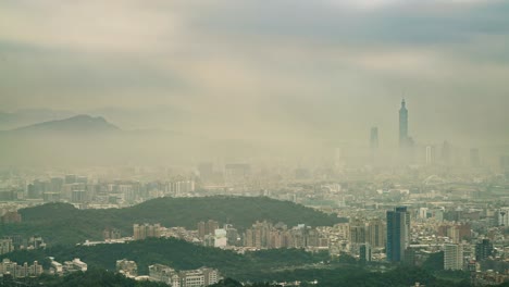 el lapso de tiempo de 4k: el horizonte de taiwán