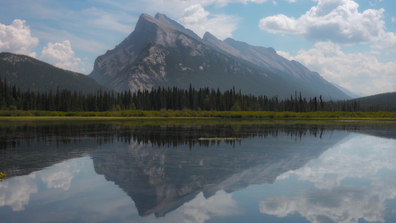 Mount Rundle reflecting in the lake
