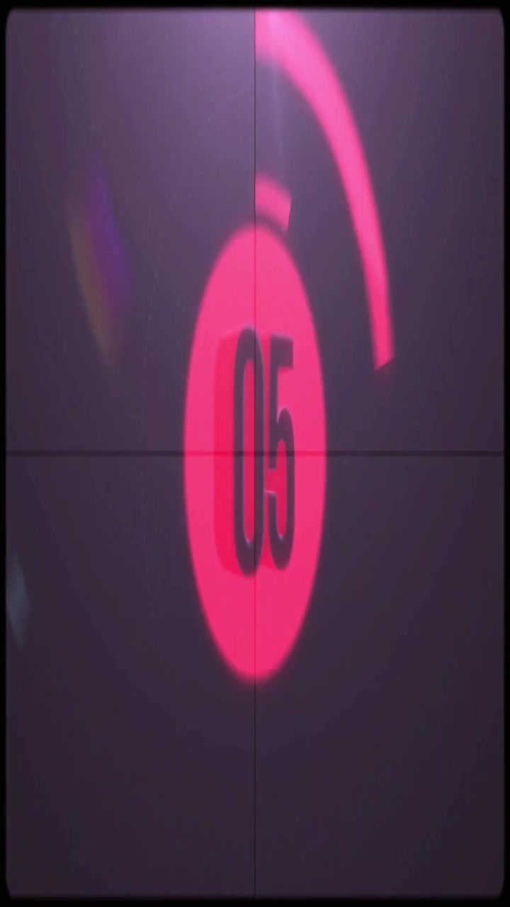 Digital Countdown Timer with Pink Circular Graphics