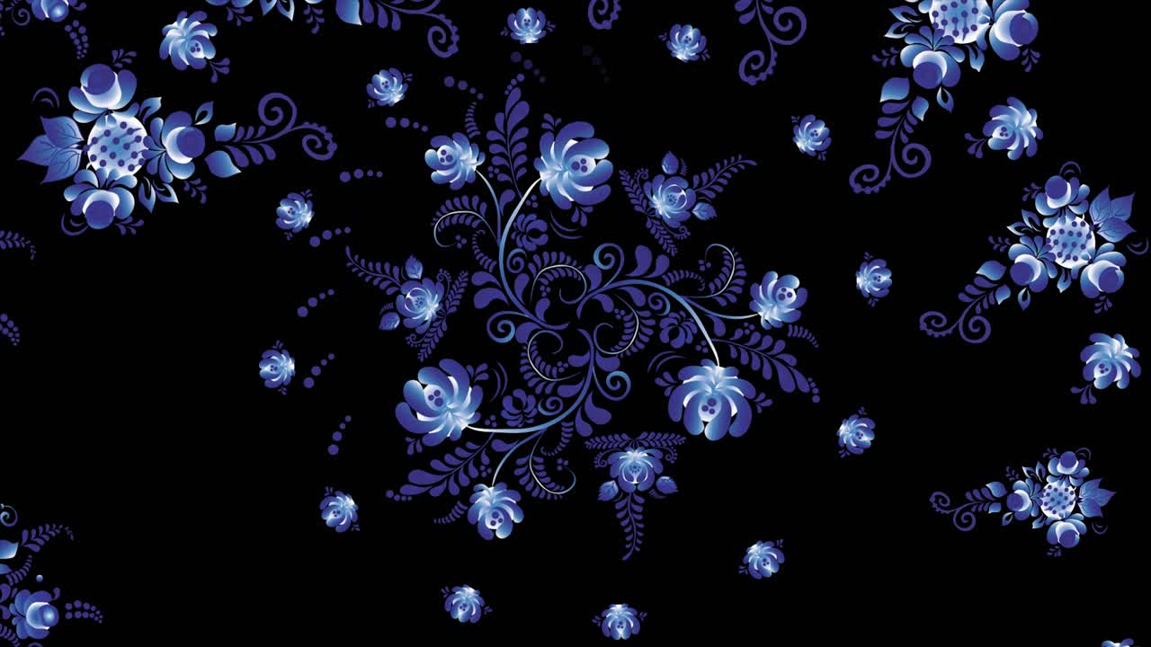 꽃 러시아 패턴 디자인