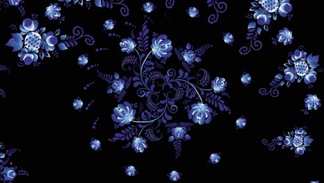 diseño de patrón ruso floral