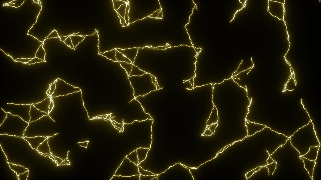 Elektrik arkları neon şimşek retro gelecek VR voltaj parlama vektör tron döngü 4K