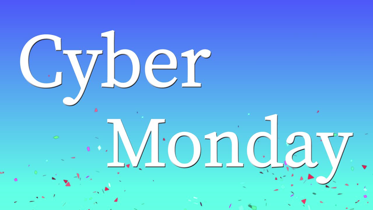 ciber lunes venta evento texto animación gráficos en movimiento