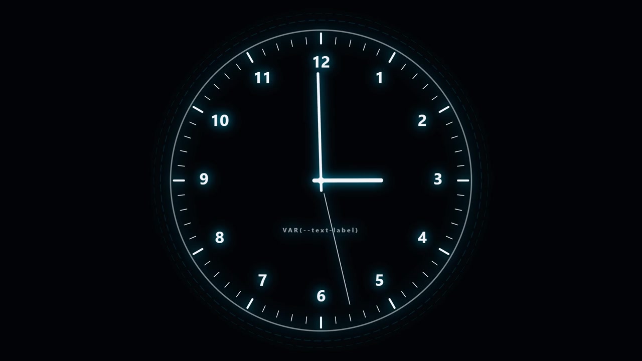 Digital Clock Face Showing Time Passing