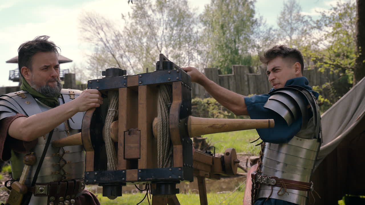 Roman Soldiers Operating a Ballista