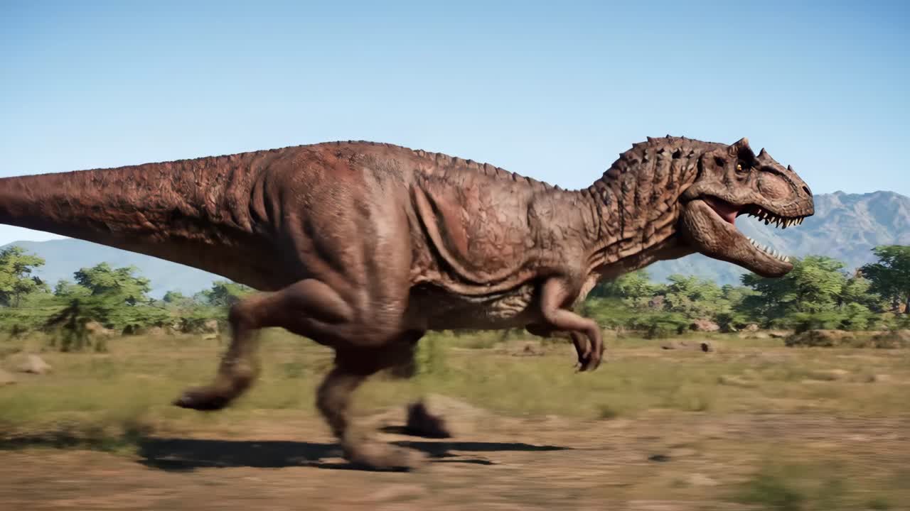 Carnotaurus Running in the Wild