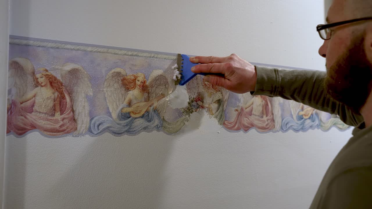 Home makeovers, room transformation, outdated wallpaper, diy technique