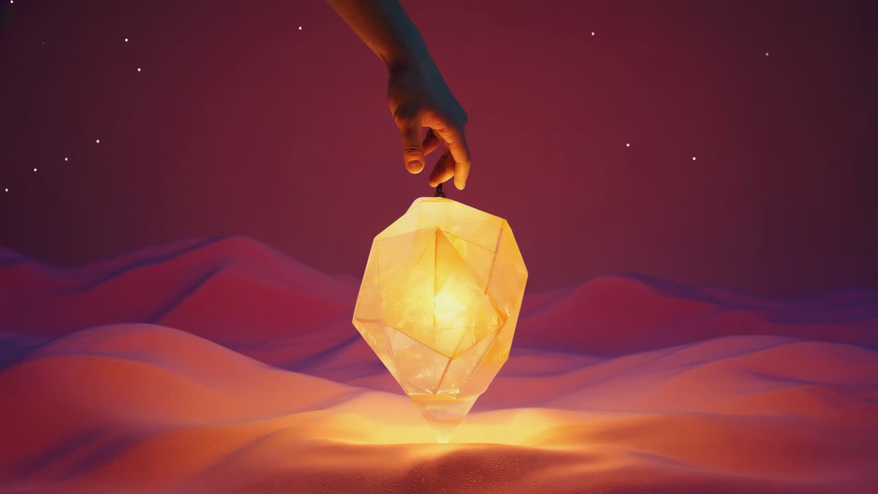 Un cristallo luminoso nel deserto