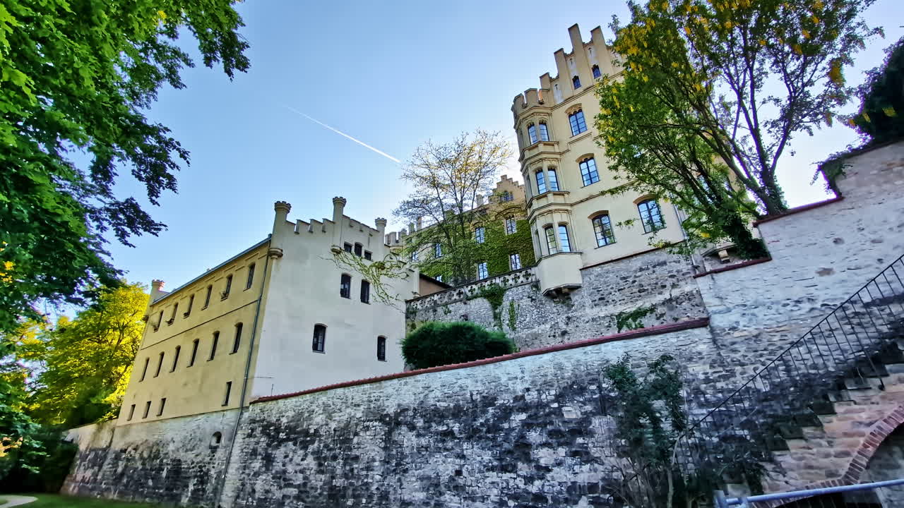 Königliche Villa in Regensburg seen from below in morning light