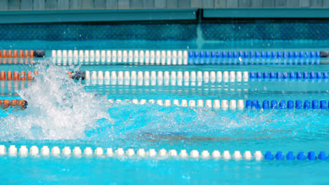 male swimmer swimming inside pool 4k