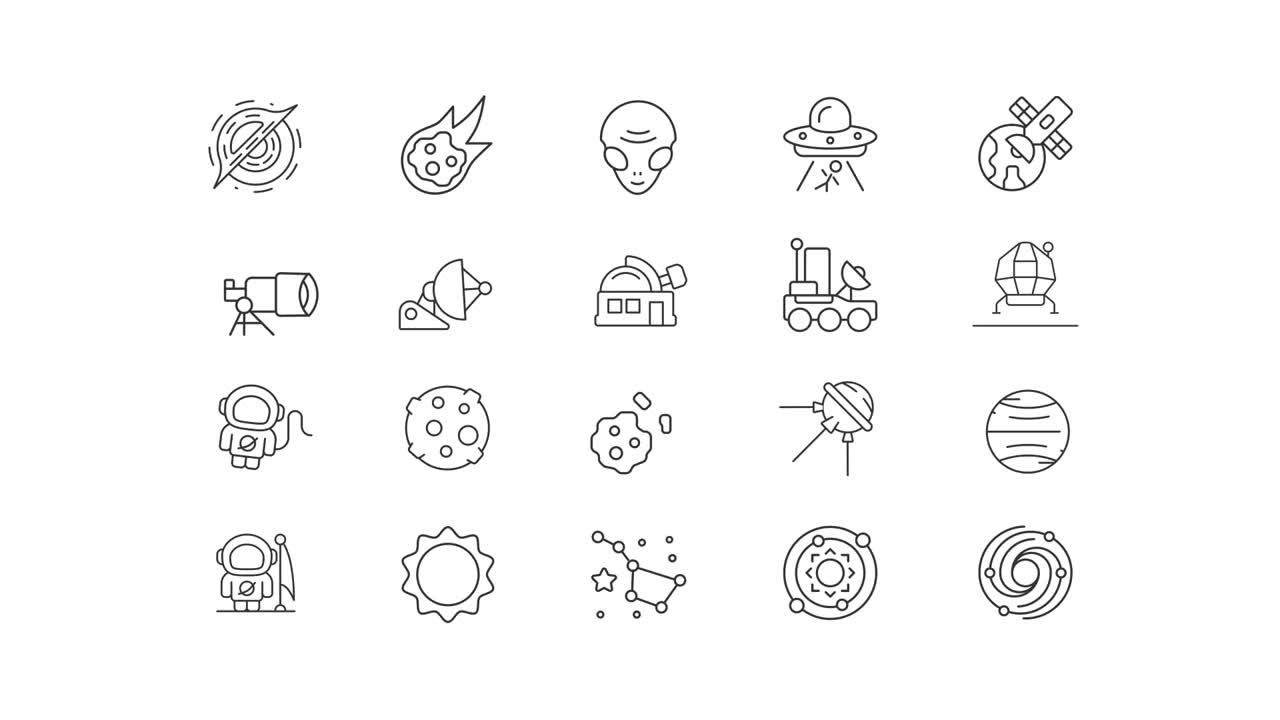 Space and Astronomy Icons
